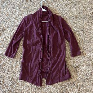 Three dots cardigan. Plum color sz XS